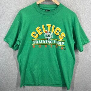 Vintage Boston Celtics Training Camp T Shirt Screen Stars XL Green Single Stitch